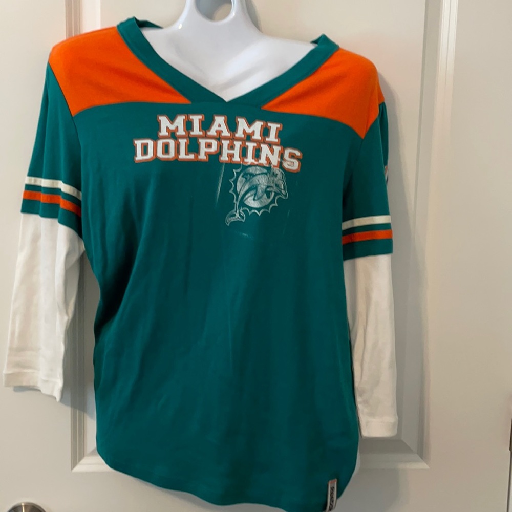 Miami Dolphins 3/4 sleeve tee
